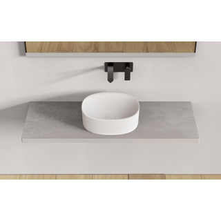 Ideavit Solidcliff-40 opbouw wastafel 40x35x12,5cm Solidsurface mat wit