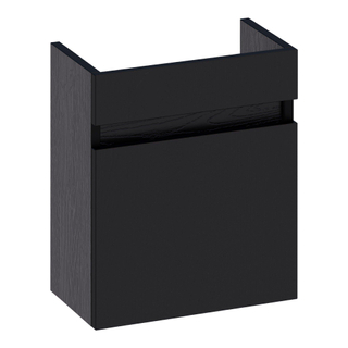 Saniclass Solution Fonteinonderkast - 40x45x22cm - 1 rechtsdraaiende deur - MFC - black wood