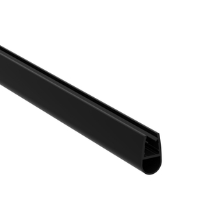 Saniclass Universo bolstrip/lekstrip/waterkering - universeel - 200cm inkortbaar - voor 8mm glas - mat zwart