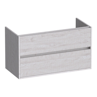 BRAUER Adore Wavy wastafelonderkast 100 2 softclose lades - greeploos - 1 sifon uitsparing - Forest Seashell