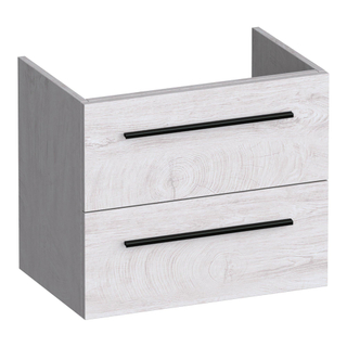 BRAUER Trust meuble sous lavabo peu profond 60 excl. poignées à poser 2 tiroirs softclose et 1 découpe pour le siphon - Forest Seashell