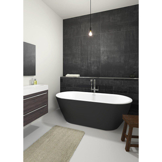 Riho Inspire vrijstaand bad -180x80x60cm - velvet black