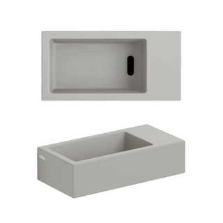 Clou Flush 3 Lave-mains 36x18x9cm sans trou de robinet droite céramique gris mat