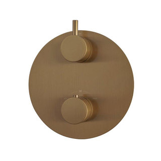 Wiesbaden Caral élément de finition rond pour thermostat encastré 2 voies brossé bronze cuivre PVD