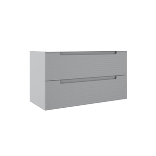 Saniclass Prime Balance Wastafelonderkast - 100x55x44.9cm - 2 lades - Geintegreerde greep - MDF - mat greige (grijs)