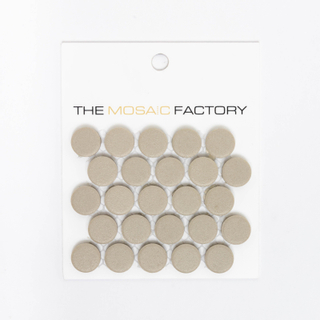 SAMPLE The Mosaic Factory London Carrelage mosaïque - 1.9x0.5x0.5cm - pour sol pour intérieur et extérieur Rond céramique - gris