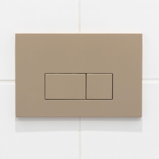 FugaFlow Eccelente Press Bedieningsplaat - voor Geberit UP320 inbouwreservoir - dualflush - rechthoekige knoppen - kunststof taupe