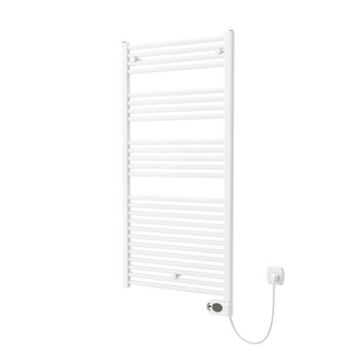 Plieger Elba Electrical elektrische designradiator - 1262X600mm - met thermostaat - 700w - wit