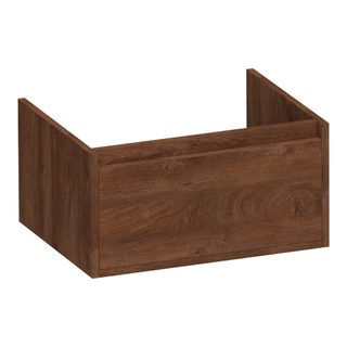 BRAUER Hope wastafelonderkast - 59x30x45.5cm - 1 softclose lade greeploos - 1 sifon uitsparing - Forest Cacao