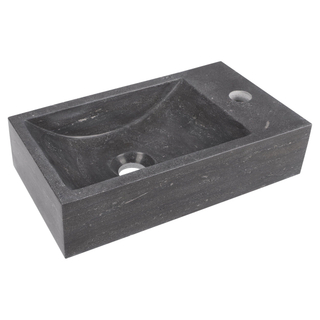 Differnz Hura Lave-mains - 40x22x11cm - pierre calcaire - gris