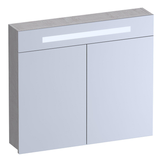 BRAUER Promise spiegelkast - 80x70x15cm - met verlichting 2 spiegeldeuren Forest Seashell