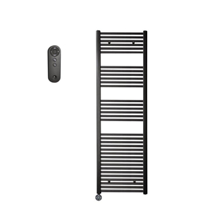 Sanicare HVS Elektrische Radiator - 172x45cm - 920W - met afstandsbediening - thermostaat - zwart - linksonder - mat zwart