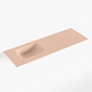 Mondiaz LEX Fontein - 90x30x0.9cm - wasbak Links - zonder kraangaten - voor toiletmeubel - Solid surface - Rosee