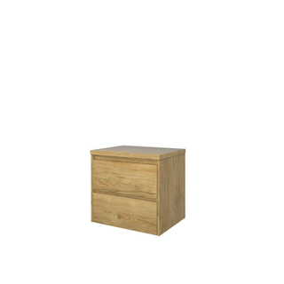 Proline Top badkamermeubelset - 60x46x55.2cm - wastafelblad - symmetrisch - MFC Ideal oak