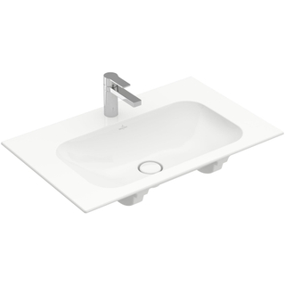 Villeroy & Boch Finion meubelwastafel 1 kraangat 80x50cm ceramic+ zonder overloop wit