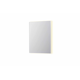 INK SP32 miroir - 60x4x80cm rectangulaire en cadre en acier incl LED indirecte - chauffage - changement de couleur - dimmable et interrupteur - blanc mat