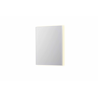 INK SP32 spiegel - 60x4x80cm rechthoek in stalen kader incl indir LED - verwarming - color changing - dimbaar en schakelaar - mat wit
