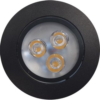 Saniclass verlichtingsset LED 3watt spots met armatuur 3 stuks zwart TWEEDEKANS