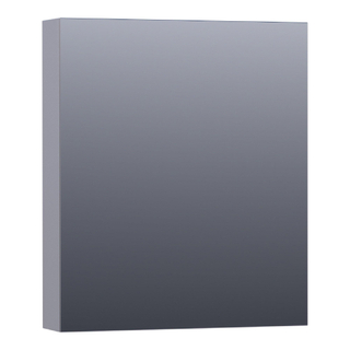 BRAUER Impress spiegelkast - 60x70x15cm - zonder verlichting - met 1 rechtsdraaiende dubbelzijdige spiegeldeur - mat grijs