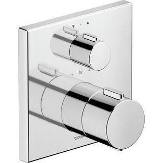 Duravit Thermostatarmaturen Afbouwdeel - encastré robinet bain/douche - thermostatique - 2 sorties - 15x15cm - chrome brillant