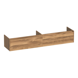 BRAUER Embrace Wavy wastafelonderkast 200 2 softclose lades - greeploos - 2 sifon uitsparingen - Honey