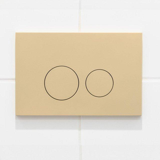 FugaFlow Bedieningsplaat - bedieningspaneel voor Geberit UP320 inbouwreservoir - dualflush - ronde knoppen - kunststof beige -