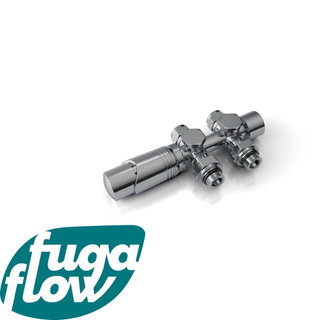 FugaFlow Eccelente Acces Kit de raccordement radiateur universel droit et angle droit chrome