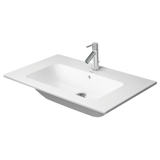 Duravit ME by Starck Lavabo pour meuble 83x49cm avec 1 trou pour robinetterie avec trop plein et Wondergliss blanc