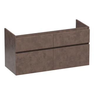 BRAUER Delight wastafelonderkast - 120x46x60cm - 4 softclose lades - greeploos - 2 sifon uitsparingen - Erosion