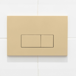QeramiQ Push Bedieningsplaat - voor Geberit UP320 inbouwreservoir - dualflush - rechthoekige knoppen - kunststof beige TWEEDEKANS