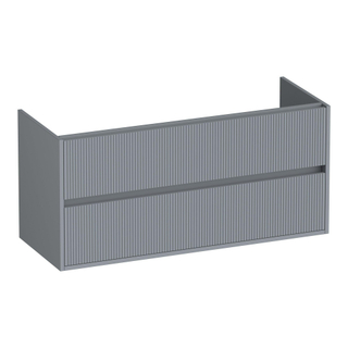BRAUER Adore Wavy wastafelonderkast 120 2 softclose lades - greeploos - 1 sifon uitsparing - mat grijs