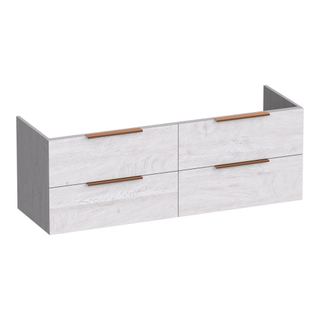 BRAUER Elevate wastafelonderkast 140 excl. opleggrepen 4 softclose lades en 2 sifon uitsparingen - Forest Seashell