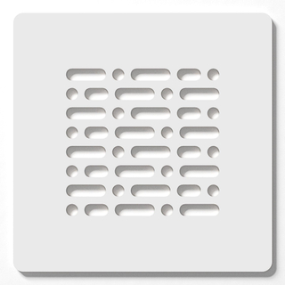 ZEZA Grade de bonde de receveur de douche - 13x13cm - Blanc