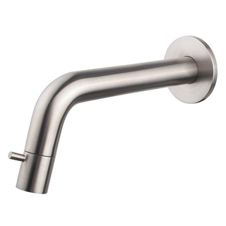 Wiesbaden Caral Sophia Robinet de lavabo raccourcissable avec fixation murale 1/2" acier brossé PVD