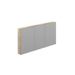 Thebalux spiegelkast model D 1x 90x70 en 1x 50x70 3x deur L/R/R draaiend 2x legplank schakelaar/stopcontact inclusief indirecte LED onderzijde exclusief opbouwlamp