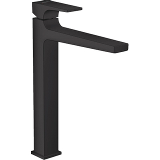 Hansgrohe Metropol Mitigeur lavabo 1 trou 260 avec vidage push open avec bec fixe 20.4cm noir mat