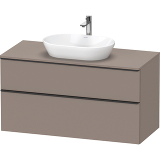 Duravit D-Neo wastafelonderkast 120x66.4x55cm 2 lades Basalt Mat