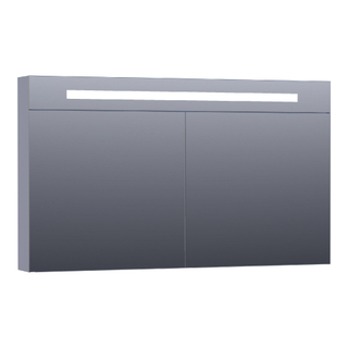 BRAUER Promise Deluxe spiegelkast - 120x70x15cm - met directe verlichting - 2 dubbelzijdige spiegeldeuren - mat grijs