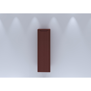 HR badmeubelen Juice Halfhoge Kast - 40x35x130cm - met ronde hoeken - 3D-front - 1 deur - rechtsdraaiend - terra mat