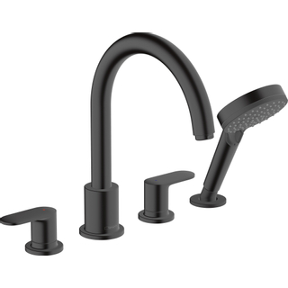 Hansgrohe Vernis Blend Ensemble de robinetterie pour baignoire 4 trous 211mm noir mat