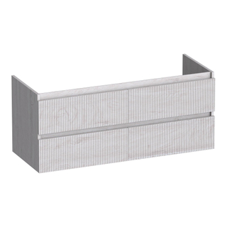 BRAUER Joy Wavy meuble sous lavabo 120 4 tiroirs softclose - sans poignée - 2 découpes pour siphon - Forest Seashell