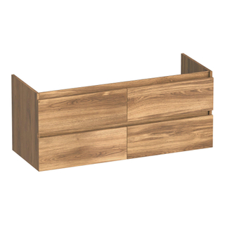 BRAUER Joy wastafelonderkast 120 4 softclose lades - greeploos - 2 sifon uitsparingen - Honey
