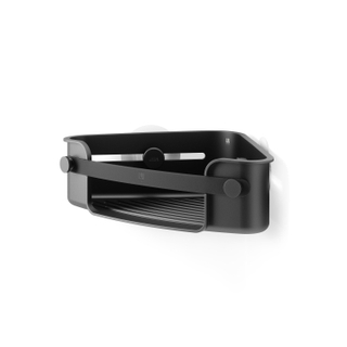 Umbra Flex douchemand - 30x19x9cm - hoekmontage - zelfklevend -ABS Zwart