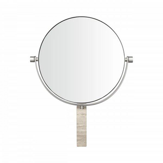 Marble Vanity Mirror, wall-mounted | H 26,5 cm, B 21 cm, T 2 cm Marmor Kosmetikspiegel mit Wandhalterung