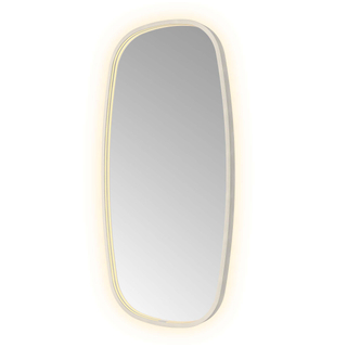 Hotbath &MORE Spiegel in aluminium frame / contour incl direct & indirect LED. spiegelverwarming. color changing. dimbaar. dottless. met afstandsbediening IX RVS 316