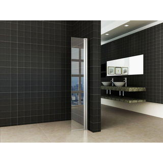 Wiesbaden Comfort scharnierende zijwand 30cm met muurprofiel NANO coating 10mm SHOWROOMMODEL