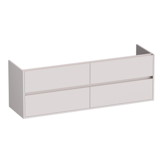 BRAUER Adore wastafelonderkast - 160x46x55cm - 4 softclose lades - greeploos - 2 sifon uitsparingen - mat zand