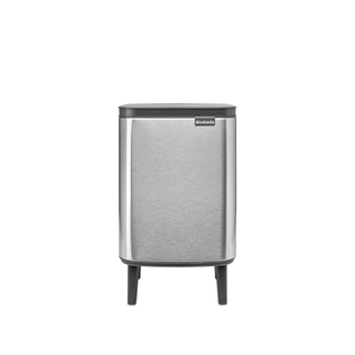 Brabantia Bo Hi Poubelle - 7 litres - seau intérieur en plastique - acier mat anti-traces de doigts