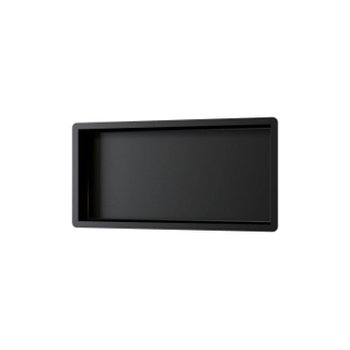 Brauer Brushed Edition Niche encastrable 30x60x7.5cm inox avec cadre noir mat
