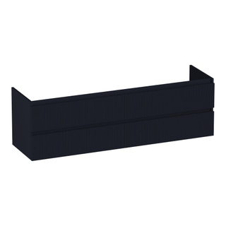 BRAUER Joy Wavy wastafelonderkast 160 4 softclose lades - greeploos - 2 sifon uitsparingen - mat zwart